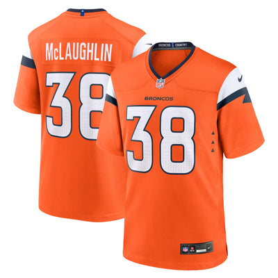 Denver Broncos Jaleel McLaughlin Nike Orange Team Game Jersey