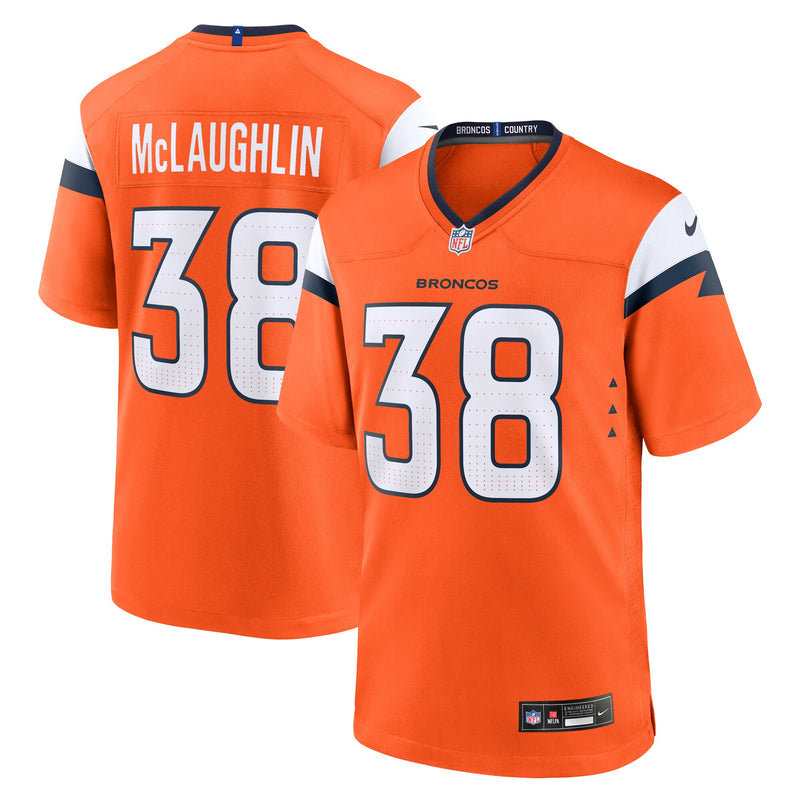 Denver Broncos Jaleel McLaughlin Nike Orange Team Game Jersey