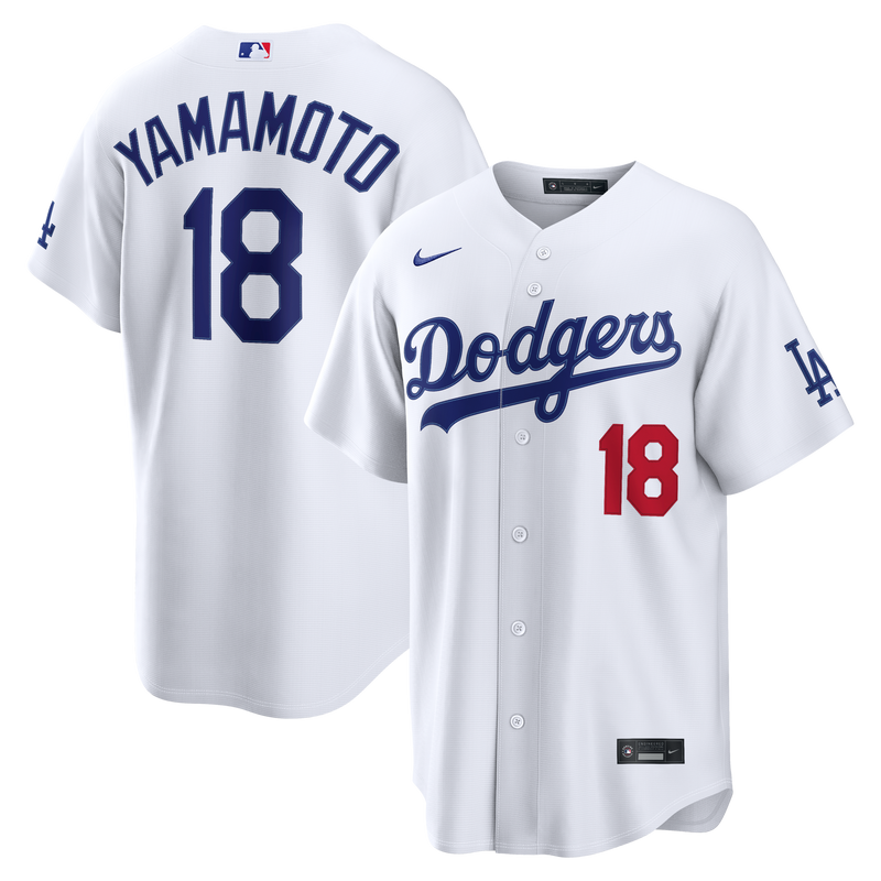 Los Angeles Dodgers Yoshinobu Yamamoto Nike White Home Stadium Jersey