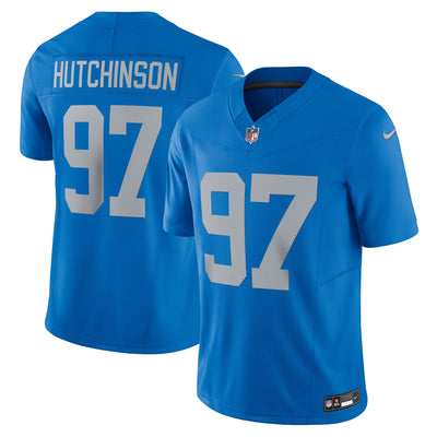 Detroit Lions Aidan Hutchinson Nike Blue Vapor F.U.S.E. Alternate Limited Jersey