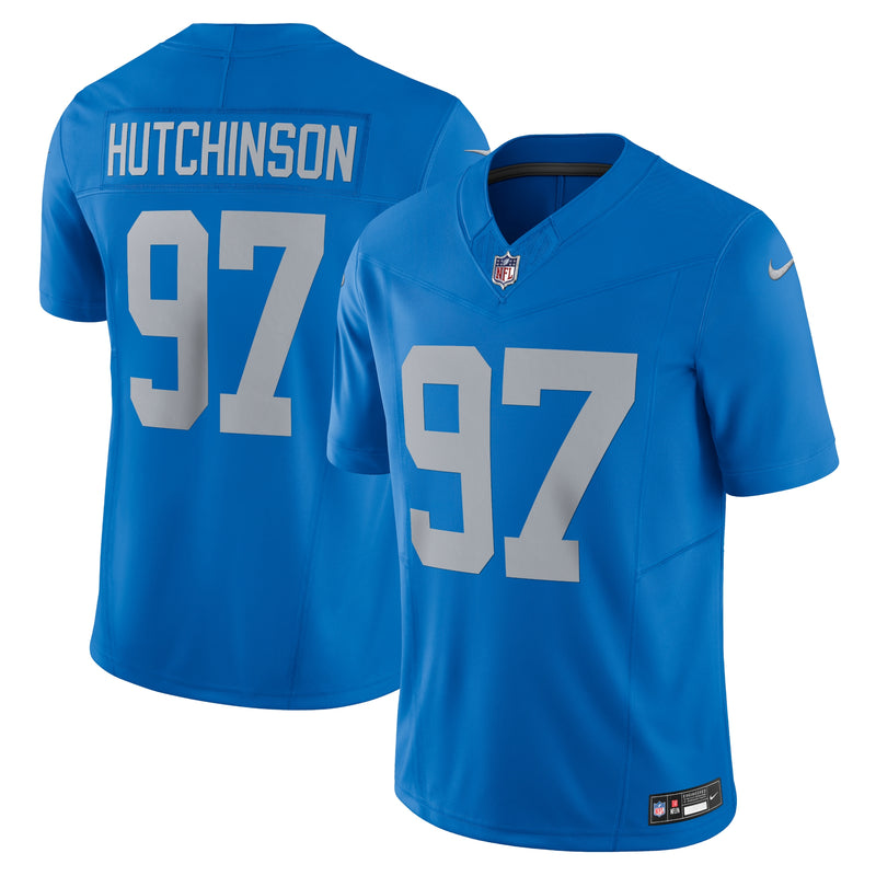 Detroit Lions Aidan Hutchinson Nike Blue Vapor F.U.S.E. Alternate Limited Jersey