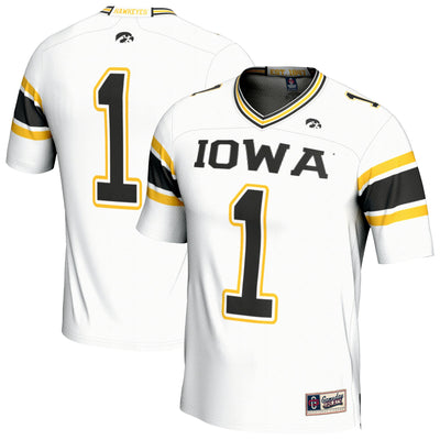 Iowa Hawkeyes GameDay Greats Lightweight Collegiate Football Fashion Jersey - White