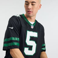 New York Jets Garrett Wilson Nike Legacy Black Alternate Game Jersey