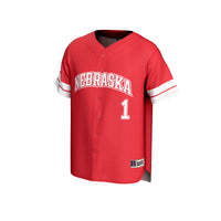 #1 Nebraska Huskers GameDay Greats Lightweight Collegiate Baseball Fashion Jersey - Scarlet