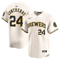 Milwaukee Brewers William Contreras Nike Cream Home Limited Player Jersey