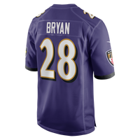 Baltimore Ravens Taven Bryan Nike Purple Team Game Jersey