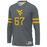 #1 West Virginia Mountaineers GameDay Greats Lightweight Volleyball Jersey - Gray