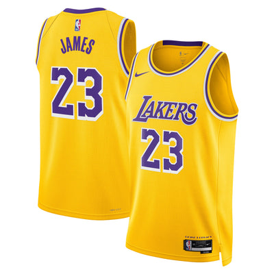 Los Angeles Lakers Nike Icon Edition Swingman Jersey - Gold - Lebron James
