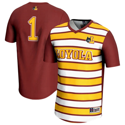 #1 Loyola Chicago Ramblers GameDay Greats Lightweight Soccer Fashion Jersey - Maroon