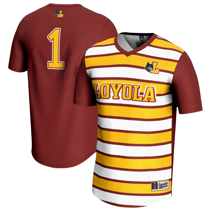 #1 Loyola Chicago Ramblers GameDay Greats Lightweight Soccer Fashion Jersey - Maroon