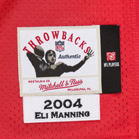 New York Giants 2004 Eli Manning Mitchell & Ness Red Authentic Throwback Retired Player Jersey