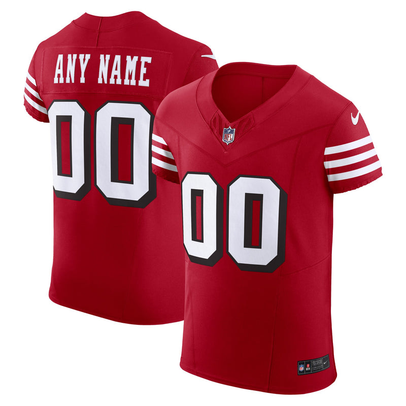 San Francisco 49ers Nike Scarlet Alternate Vapor F.U.S.E. Elite Custom Jersey