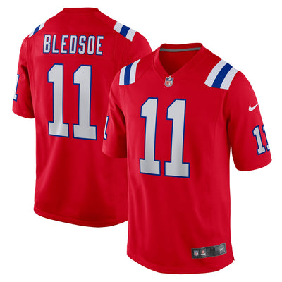 New England Patriots Drew Bledsoe Nike Red Retired Player Alternate Game Jersey
