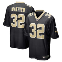 New Orleans Saints Tyrann Mathieu Nike Black Game Jersey