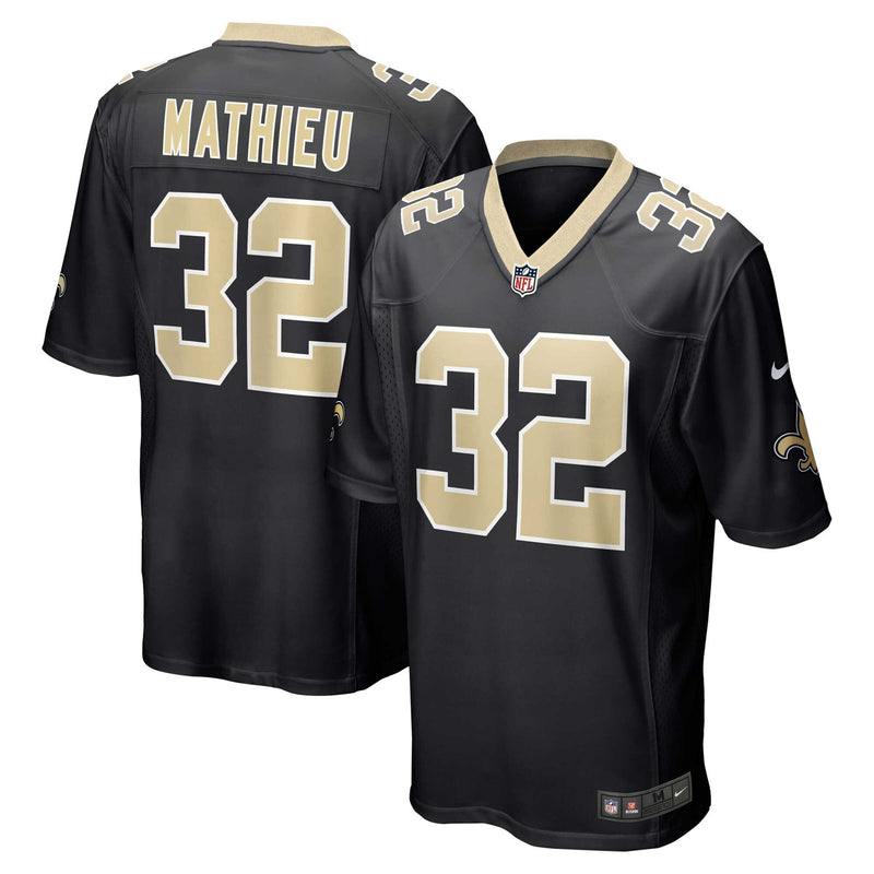 New Orleans Saints Tyrann Mathieu Nike Black Game Jersey
