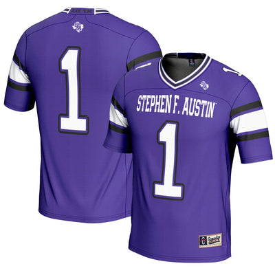#1 Stephen F Austin Lumberjacks GameDay Greats Endzone Football Jersey - Purple