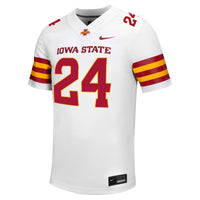 #24 Iowa State Cyclones Nike Untouchable Football Jersey – White
