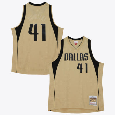 Dallas Mavericks Mitchell & Ness Dirk Nowitzki 2010 Swingman Jersey - Khaki