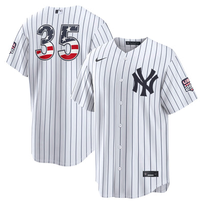 Fourth of July New York Yankees Cody Bellinger Nike White USA 250 Stadium Jersey