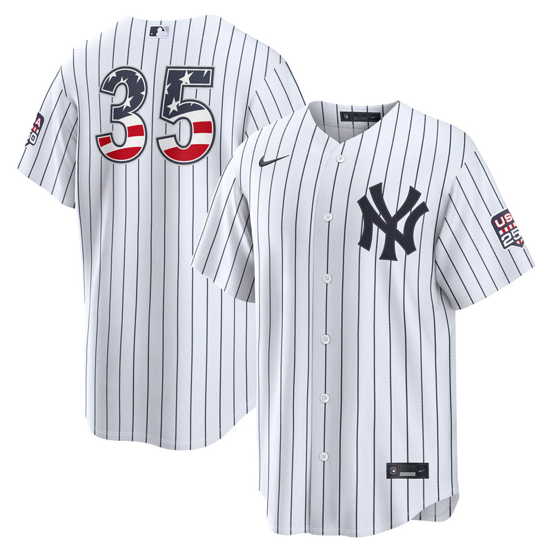 Fourth of July New York Yankees Cody Bellinger Nike White USA 250 Stadium Jersey