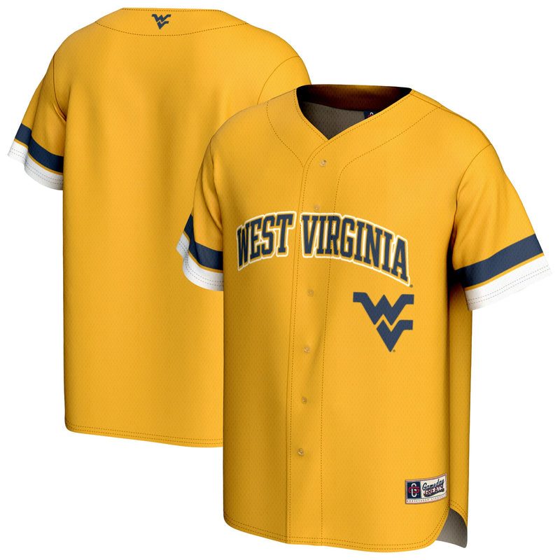 West Virginia Mountaineers GameDay Greats Spirit Baseball Jersey - Gold