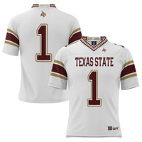 #1 Texas State Bobcats GameDay Greats Endzone Football Jersey - White