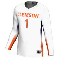 #1 Clemson Tigers GameDay Greats Lightweight Volleyball Jersey - White