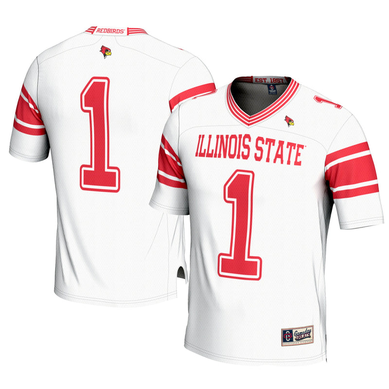 #1 Illinois State Redbirds GameDay Greats Football Jersey – White