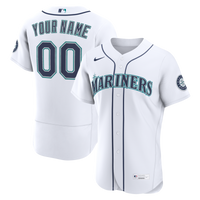Seattle Mariners Nike White Home Authentic Custom Jersey