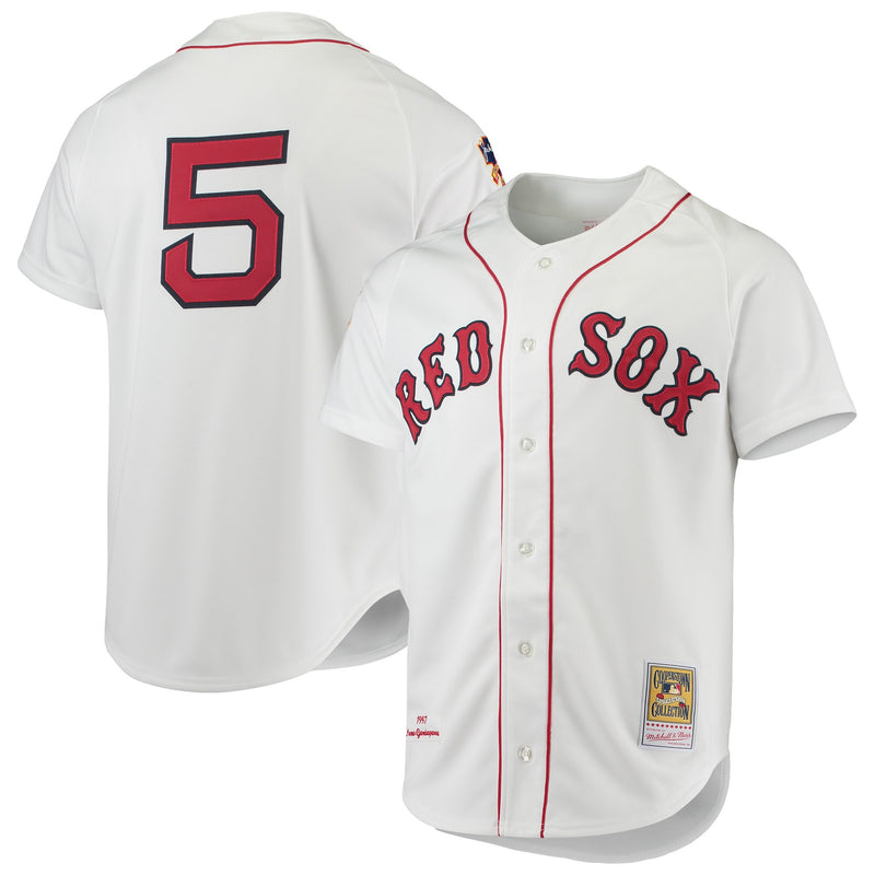 Boston Red Sox Nomar Garciaparra Mitchell & Ness White 1997 Cooperstown Collection Authentic Jersey