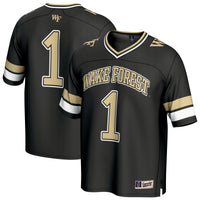 #1 Wake Forest Demon Deacons GameDay Greats Collegiate Football Fashion Jersey - Black