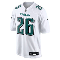 Philadelphia Eagles Saquon Barkley Nike Tundra White Fashion Game Jersey