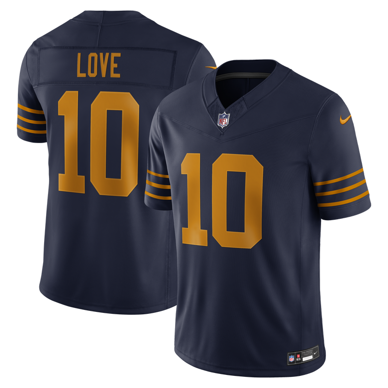 Green Bay Packers Jordan Love Nike Navy Alternate Vapor F.U.S.E. Stitched Limited Jersey