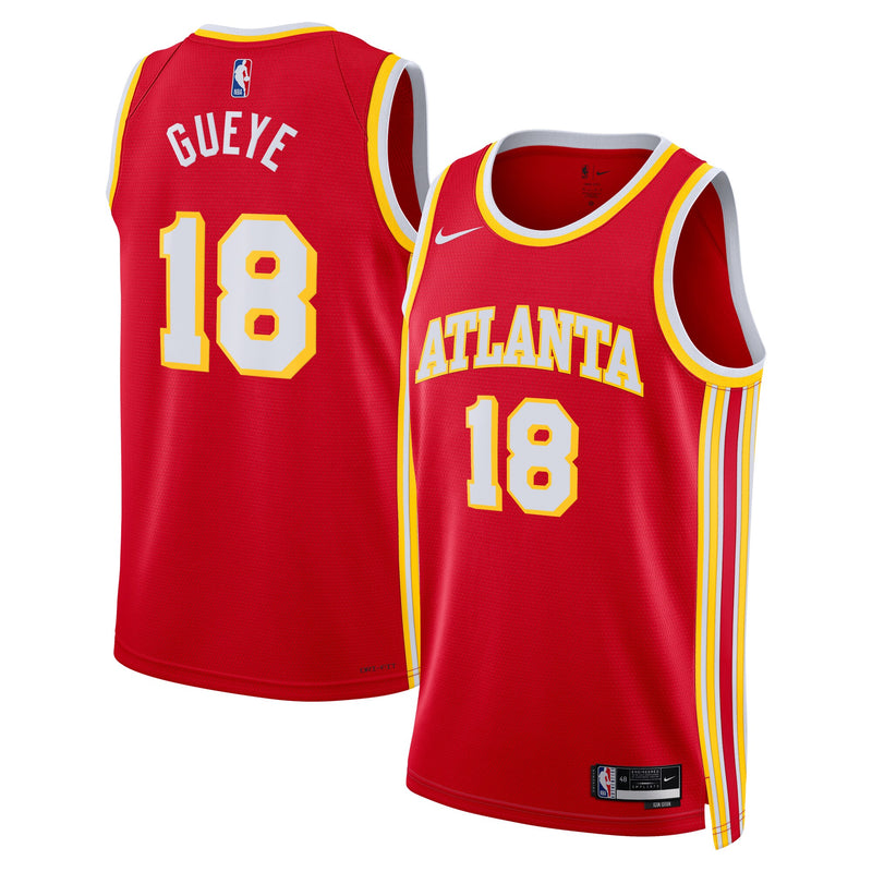 Atlanta Hawks Nike Icon Edition Swingman Jersey - Red - Mouhamed Gueye -