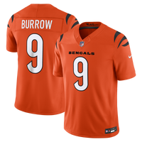 Cincinnati Bengals Joe Burrow Nike Orange Alternate Vapor F.U.S.E. Stitched Limited Jersey