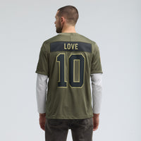Green Bay Packers Jordan Love Nike Olive 2025 Salute to Service Limited Jersey
