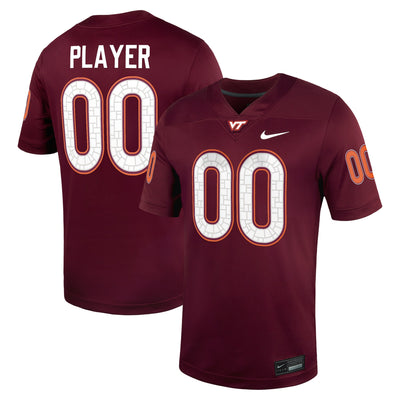 Virginia Tech Hokies Nike NIL Pick-A-Player Football Game Jersey - Maroon