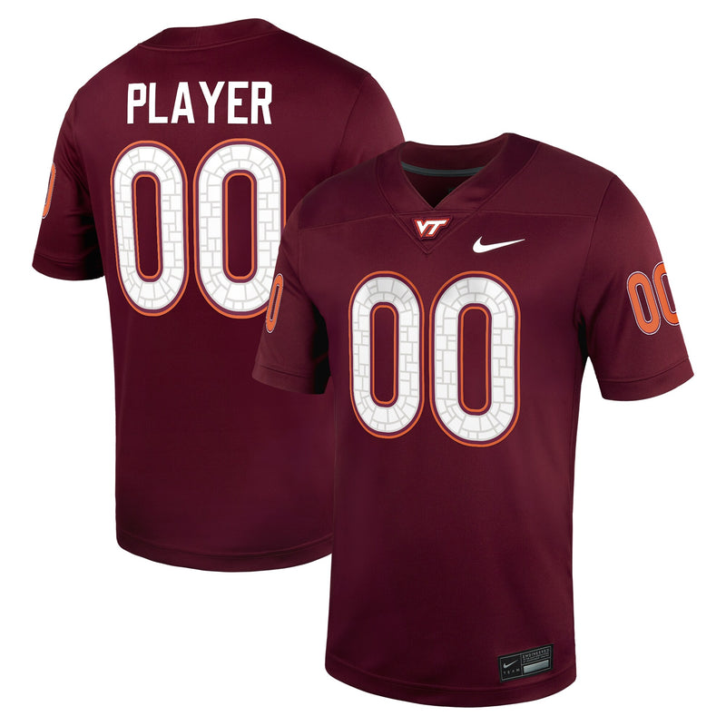 Virginia Tech Hokies Nike NIL Pick-A-Player Football Game Jersey - Maroon