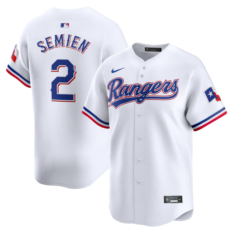 Texas Rangers Marcus Semien Nike White Home Limited Player Jersey