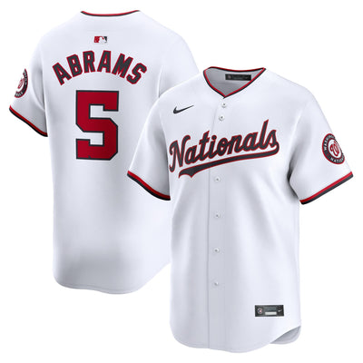 Washington Nationals CJ Abrams Nike White Home Limited Player Jersey