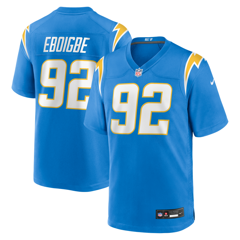 Los Angeles Chargers Justin Eboigbe Nike Powder Blue Team Game Jersey