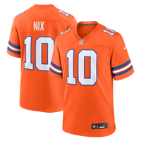 Denver Broncos Bo Nix Nike Orange Mile High Collection 1977 Throwback Player Game Jersey