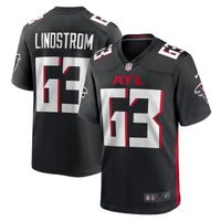 Atlanta Falcons Chris Lindstrom Nike Black Team Game Jersey