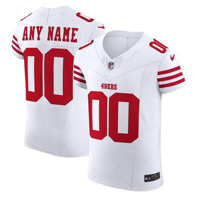 San Francisco 49ers Nike White Vapor F.U.S.E. Elite Custom Jersey