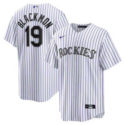 Colorado Rockies Charlie Blackmon Nike White Home Replica Player Name Jersey