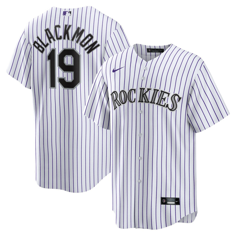 Colorado Rockies Charlie Blackmon Nike White Home Replica Player Name Jersey