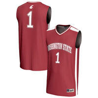 #1 Washington State Cougars GameDay Greats Lightweight Collegiate Basketball Fashion Jersey - Crimson