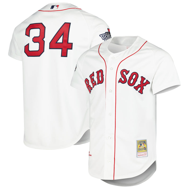 Boston Red Sox David Ortiz Mitchell & Ness White Cooperstown Collection Authentic Jersey