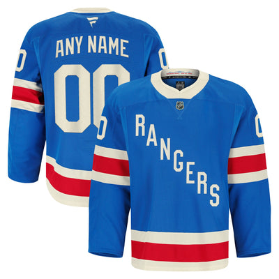 New York Rangers Fanatics Blue Centennial Authentic Pro Custom Jersey