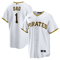 Pittsburgh Pirates Nike White #1 Dad Home Replica Jersey
